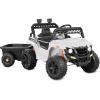imageBest Choice Products Kids 12V Electric Ride On UTV Car and Trailer wParent Control LED Lights 2 Speeds Bluetooth  PinkWhite