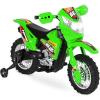 imageBest Choice Products Kids 6V Ride On Motorcycle wTreaded Tires Working Headlights 2mph Top Speed Training Wheels Realistic Sounds Music Battery Charger  OrangeGreen
