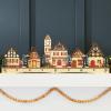 imageBest Choice Products PreLit Wooden Christmas Village Winter Mantel Decor Traditional Holiday Decoration for Home Living Room Entryway wLED Lights PluginBatteryPowered wTimer