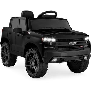 imageBest Choice Products 12V Licensed Chevrolet Silverado Ride On Truck Electric Car Toy wParent Remote Control Truck Bed Storage Bluetooth Speaker LED Lights 25 MPH Max Speed  PinkBlack