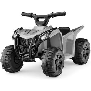 imageBest Choice Products 6V Kids Ride On Toy 4Wheeler Quad ATV Play Car w 18MPH Max Speed Treaded Tires Rubber Handles PushButton Accelerator  GreenGray