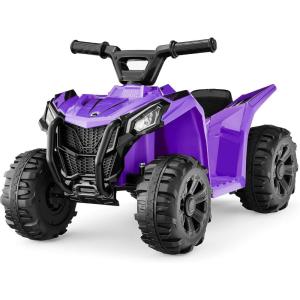 imageBest Choice Products 6V Kids Ride On Toy 4Wheeler Quad ATV Play Car w 18MPH Max Speed Treaded Tires Rubber Handles PushButton Accelerator  GreenPurple