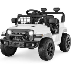 imageBest Choice Products 6V Kids Ride On Toy Mini Truck Electric Play Car wParent Remote Control 4Wheel Suspension LED Lights 2 Speeds Functional Horn 31MPH Max Speed  SandWhite