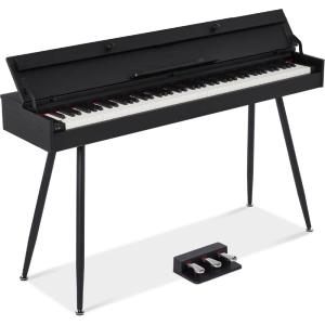 imageBest Choice Products 88Key Weighted Full Size Digital Piano Modern Desk Keyboard wMetal Legs 3 Sustain Pedal MIDI Headphone Jack  NaturalBlack