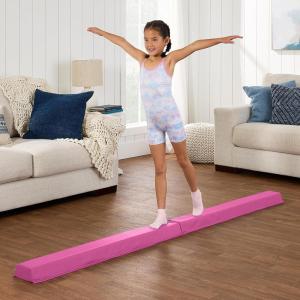 imageBest Choice Products 8ft Folding MediumDensity Foam Floor Balance Beam for Gymnastic and TumblingPink