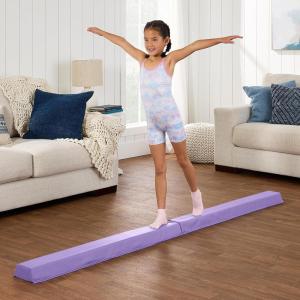 imageBest Choice Products 8ft Folding MediumDensity Foam Floor Balance Beam for Gymnastic and TumblingPurple