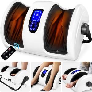 imageBest Choice Products Heated Shiatsu Foot Massager for Pain Relief Plantar Fasciitis Neuropathy Blood Circulation wCompact Design  Satin BlackPearl White