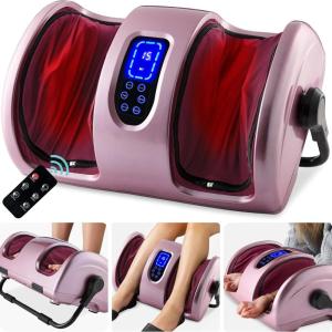 imageBest Choice Products Heated Shiatsu Foot Massager for Pain Relief Plantar Fasciitis Neuropathy Blood Circulation wCompact Design  Satin BlackRose Gold