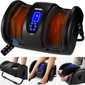imageBest Choice Products Heated Shiatsu Foot Massager for Pain Relief Plantar Fasciitis Neuropathy Blood Circulation wCompact Design  Satin BlackSatin Black