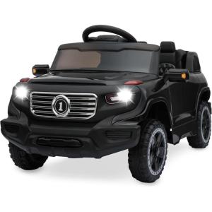 imageBest Choice Products Kids 6V Ride On Truck wParent Remote Control 3 Speeds LED Lights BlackBlack