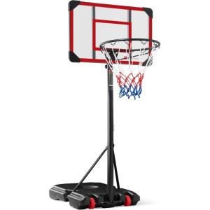 imageBest Choice Products Kids HeightAdjustable Basketball Hoop System Portable Game wWheels Fillable Base 705in to 823in Height705823