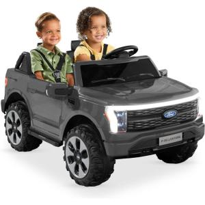 imageBest Choice Products Licensed Ford F150 Lightning Truck Kids 24V 2Seater Electric Ride On Car Toy w 132lb Weight Capacity Parent Control  GrayGray