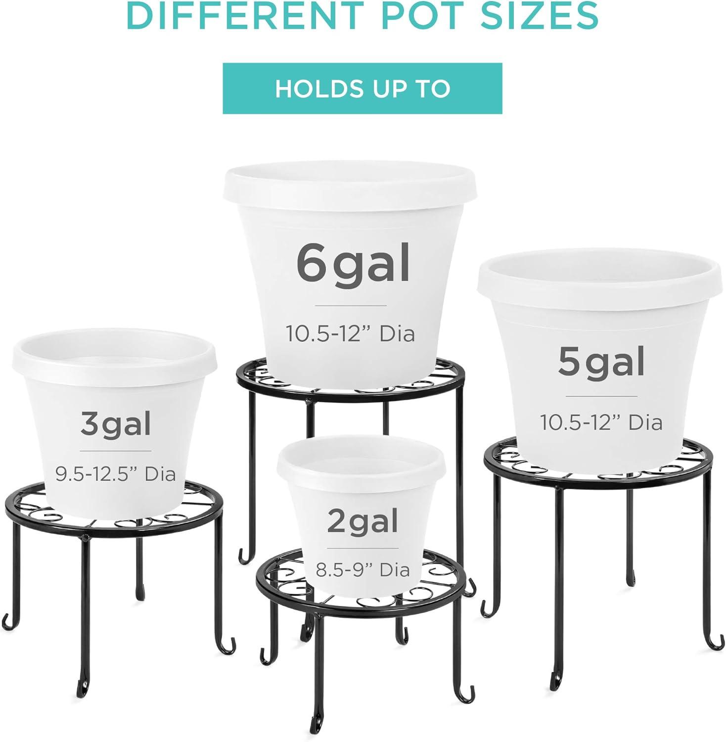 imageBest Choice Products Set of 4 Indoor Outdoor Metal Nesting Plant Stands Flowerpot Holder Display Rack for Home ampamp Garden Dcor w Starburst Design