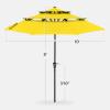 imageBest Choice Products 10ft 3Tier Solar Patio Market Umbrella Outdoor Sun Shade for Backyard Deck Poolside Table wWoodgrain Pattern LED Lights Tilt Adjustment  Sky BlueYellow