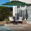 imageBest Choice Products 10ft 3Tier Solar Patio Market Umbrella Outdoor Sun Shade for Backyard Deck Poolside Table wWoodgrain Pattern LED Lights Tilt Adjustment  Sky BlueGreen
