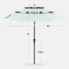 imageBest Choice Products 10ft 3Tier Solar Patio Market Umbrella Outdoor Sun Shade for Backyard Deck Poolside Table wWoodgrain Pattern LED Lights Tilt Adjustment  Sky BlueBaby Blue
