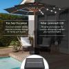 imageBest Choice Products 10ft 3Tier Solar Patio Market Umbrella Outdoor Sun Shade for Backyard Deck Poolside Table wWoodgrain Pattern LED Lights Tilt Adjustment  Sky BlueBlack
