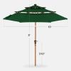imageBest Choice Products 10ft 3Tier Solar Patio Market Umbrella Outdoor Sun Shade for Backyard Deck Poolside Table wWoodgrain Pattern LED Lights Tilt Adjustment  Sky BlueGreen