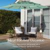 imageBest Choice Products 10ft 3Tier Solar Patio Market Umbrella Outdoor Sun Shade for Backyard Deck Poolside Table wWoodgrain Pattern LED Lights Tilt Adjustment  Sky BlueSeaglass