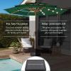 imageBest Choice Products 10ft 3Tier Solar Patio Market Umbrella Outdoor Sun Shade for Backyard Deck Poolside Table wWoodgrain Pattern LED Lights Tilt Adjustment  Sky BlueGreen