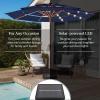 imageBest Choice Products 10ft 3Tier Solar Patio Market Umbrella Outdoor Sun Shade for Backyard Deck Poolside Table wWoodgrain Pattern LED Lights Tilt Adjustment  Sky BlueNavy Blue