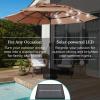 imageBest Choice Products 10ft 3Tier Solar Patio Market Umbrella Outdoor Sun Shade for Backyard Deck Poolside Table wWoodgrain Pattern LED Lights Tilt Adjustment  Sky BlueTan