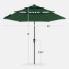 imageBest Choice Products 10ft 3Tier Solar Patio Market Umbrella Outdoor Sun Shade for Backyard Deck Poolside Table wWoodgrain Pattern LED Lights Tilt Adjustment  Sky BlueGreen