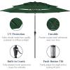 imageBest Choice Products 10ft 3Tier Solar Patio Market Umbrella Outdoor Sun Shade for Backyard Deck Poolside Table wWoodgrain Pattern LED Lights Tilt Adjustment  Sky BlueGreen