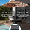imageBest Choice Products 10ft 3Tier Solar Patio Market Umbrella Outdoor Sun Shade for Backyard Deck Poolside Table wWoodgrain Pattern LED Lights Tilt Adjustment  Sky BlueSlate Blue