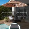 imageBest Choice Products 10ft 3Tier Solar Patio Market Umbrella Outdoor Sun Shade for Backyard Deck Poolside Table wWoodgrain Pattern LED Lights Tilt Adjustment  Sky BlueFog Gray