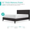 imageBest Choice Products 12 Inch Green Tea Charcoal 12 Inch Green Tea Charcoal Cooling Gel Memory Foam Mattress Fiberglass Free 3Layer Breathable  Queen Medium PlushQueen