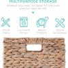 imageBest Choice Products 12x12in Hyacinth Baskets Rustic Set Of 5 Multipurpose Collapsible Storage Organizer Handwoven Laundry Totes for Bedroom Living Room Shelves wInserts  NaturalWhite