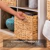 imageBest Choice Products 12x12in Hyacinth Baskets Rustic Set Of 5 Multipurpose Collapsible Storage Organizer Handwoven Laundry Totes for Bedroom Living Room Shelves wInserts  NaturalNatural