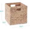 imageBest Choice Products 12x12in Hyacinth Baskets Rustic Set Of 5 Multipurpose Collapsible Storage Organizer Handwoven Laundry Totes for Bedroom Living Room Shelves wInserts  NaturalWhite