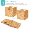 imageBest Choice Products 12x12in Hyacinth Baskets Rustic Set Of 5 Multipurpose Collapsible Storage Organizer Handwoven Laundry Totes for Bedroom Living Room Shelves wInserts  NaturalNatural