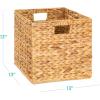 imageBest Choice Products 12x12in Hyacinth Baskets Rustic Set Of 5 Multipurpose Collapsible Storage Organizer Handwoven Laundry Totes for Bedroom Living Room Shelves wInserts  NaturalNatural