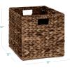 imageBest Choice Products 12x12in Hyacinth Baskets Rustic Set Of 5 Multipurpose Collapsible Storage Organizer Handwoven Laundry Totes for Bedroom Living Room Shelves wInserts  NaturalBrown
