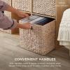 imageBest Choice Products 12x12in Hyacinth Baskets Rustic Set Of 5 Multipurpose Collapsible Storage Organizer Handwoven Laundry Totes for Bedroom Living Room Shelves wInserts  NaturalGray