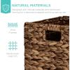 imageBest Choice Products 12x12in Hyacinth Baskets Rustic Set Of 5 Multipurpose Collapsible Storage Organizer Handwoven Laundry Totes for Bedroom Living Room Shelves wInserts  NaturalBrown