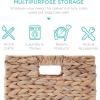 imageBest Choice Products 12x12in Hyacinth Baskets Rustic Set Of 5 Multipurpose Collapsible Storage Organizer Handwoven Laundry Totes for Bedroom Living Room Shelves wInserts  NaturalWhite
