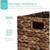 imageBest Choice Products 12x12in Hyacinth Baskets Rustic Set Of 5 Multipurpose Collapsible Storage Organizer Handwoven Laundry Totes for Bedroom Living Room Shelves wInserts  NaturalBrown