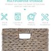 imageBest Choice Products 12x12in Hyacinth Baskets Rustic Set Of 5 Multipurpose Collapsible Storage Organizer Handwoven Laundry Totes for Bedroom Living Room Shelves wInserts  NaturalGray