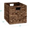 imageBest Choice Products 12x12in Hyacinth Baskets Rustic Set Of 5 Multipurpose Collapsible Storage Organizer Handwoven Laundry Totes for Bedroom Living Room Shelves wInserts  NaturalBrown