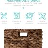 imageBest Choice Products 12x12in Hyacinth Baskets Rustic Set Of 5 Multipurpose Collapsible Storage Organizer Handwoven Laundry Totes for Bedroom Living Room Shelves wInserts  NaturalBrown
