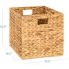 imageBest Choice Products 12x12in Hyacinth Baskets Rustic Set Of 5 Multipurpose Collapsible Storage Organizer Handwoven Laundry Totes for Bedroom Living Room Shelves wInserts  NaturalNatural