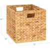 imageBest Choice Products 12x12in Hyacinth Baskets Rustic Set Of 5 Multipurpose Collapsible Storage Organizer Handwoven Laundry Totes for Bedroom Living Room Shelves wInserts  NaturalNatural