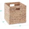 imageBest Choice Products 12x12in Hyacinth Baskets Rustic Set Of 5 Multipurpose Collapsible Storage Organizer Handwoven Laundry Totes for Bedroom Living Room Shelves wInserts  NaturalWhite