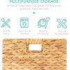 imageBest Choice Products 12x12in Hyacinth Baskets Rustic Set Of 5 Multipurpose Collapsible Storage Organizer Handwoven Laundry Totes for Bedroom Living Room Shelves wInserts  NaturalNatural