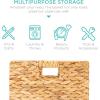 imageBest Choice Products 12x12in Hyacinth Baskets Rustic Set Of 5 Multipurpose Collapsible Storage Organizer Handwoven Laundry Totes for Bedroom Living Room Shelves wInserts  NaturalNatural