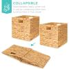 imageBest Choice Products 12x12in Hyacinth Baskets Rustic Set Of 5 Multipurpose Collapsible Storage Organizer Handwoven Laundry Totes for Bedroom Living Room Shelves wInserts  NaturalNatural